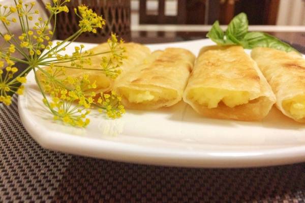 Хрустящие трубочки с пшеном