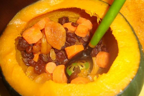 Тыква запеченная с сухофруктами