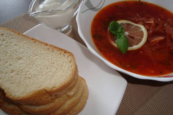 Вегетарианский фасолевый борщ