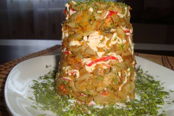 Салат грибной