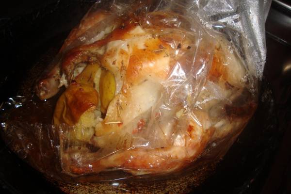 Курица в рукаве