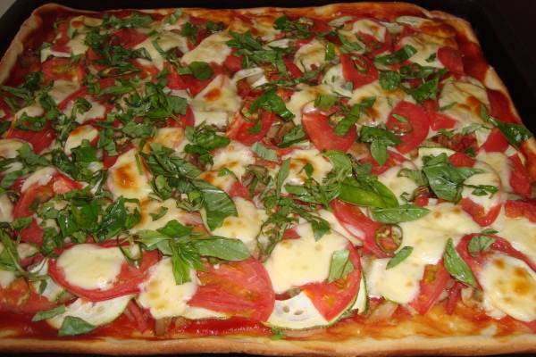 Пицца с моцареллой