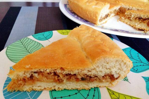 Постный пирог с гороховой мукой