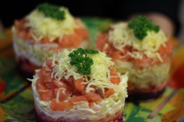 Семга на шубе