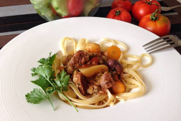 Лагман с бобами