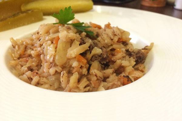 Ленивые голубцы с Узбекским рисом и кониной