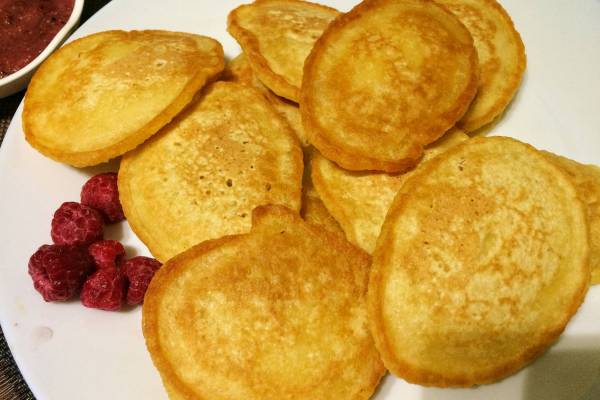 Кукурузные оладьи без яиц