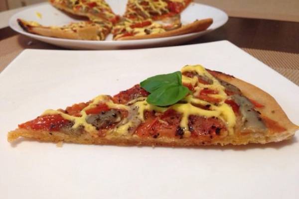 Постная пицца с груздями