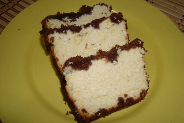 Творожная запеканка в шоколадном штрейзеле