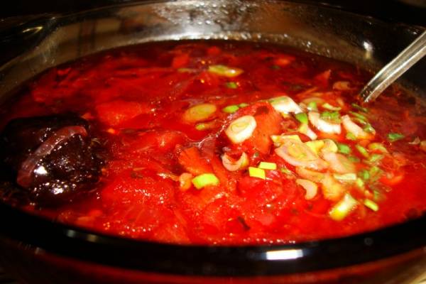 Борщ вегетарианский с черносливом