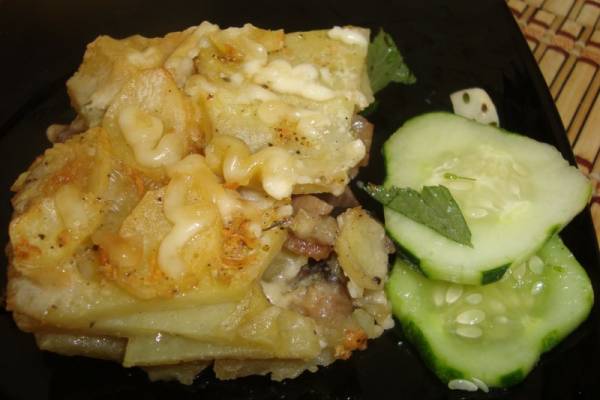 Картофельная запеканка с грибами