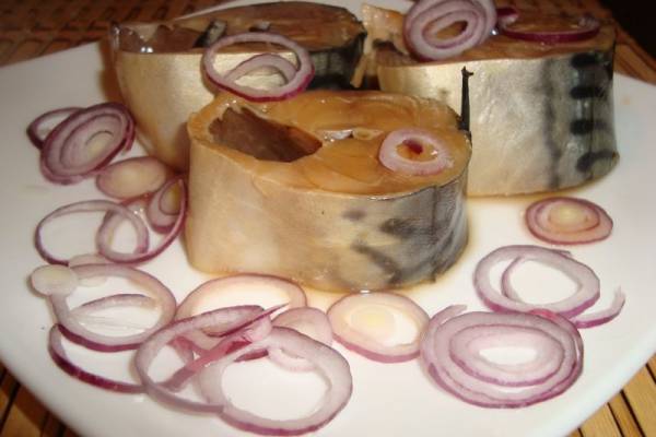 Скумбрия, соленая в заварке