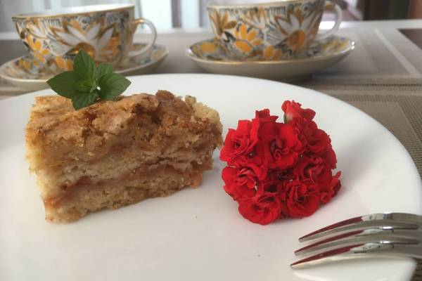 Насыпной яблочный пирог