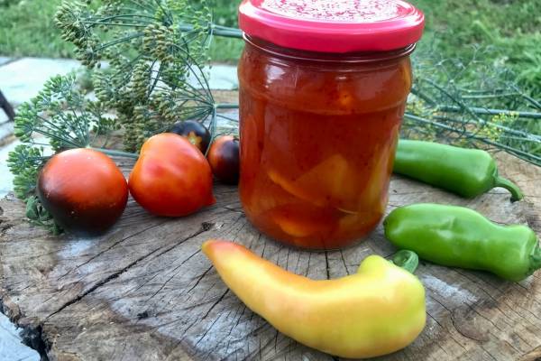 Лечо из перца с томатной пастой