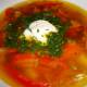 Вегетарианский овощной суп с вешенками