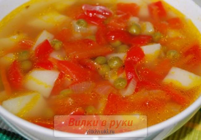 Быстрый суп с горошком