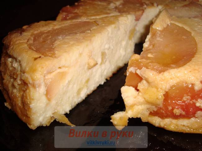 Запеканка творожная с яблоком без муки