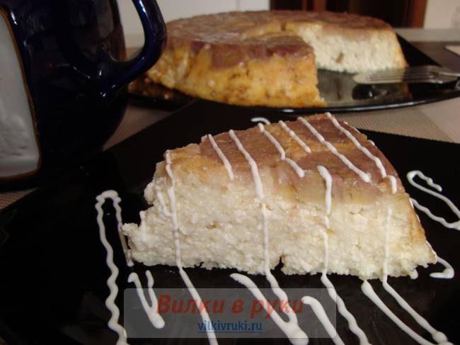 Творожная запеканка с бананами