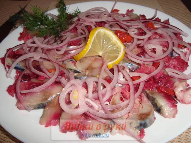 Рулет из скумбрии с овощами