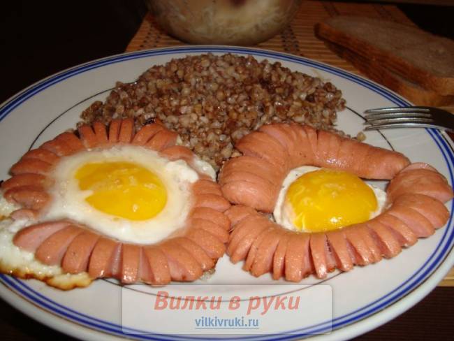 Ромашка из сосиски