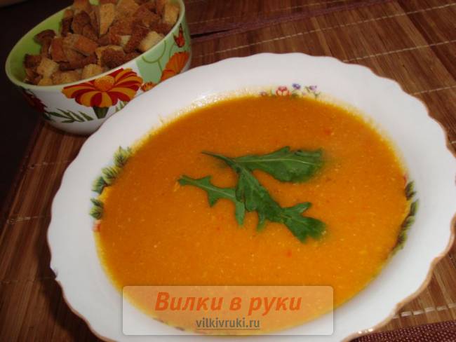 Куриный суп-пюре из тыквы