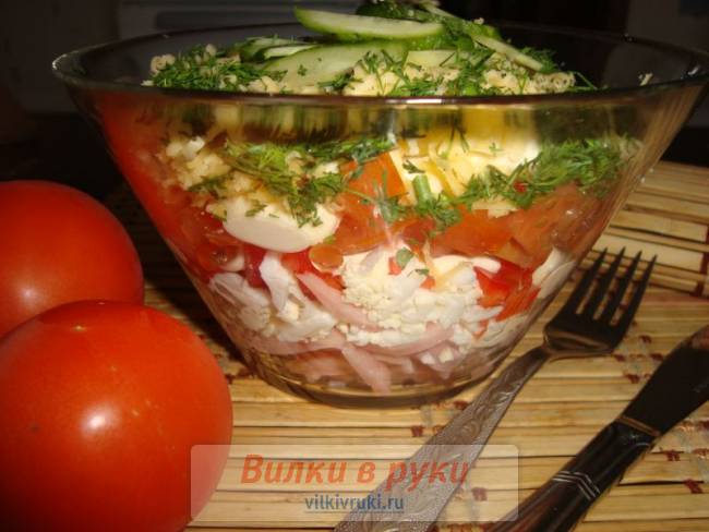 Салат с ветчиной