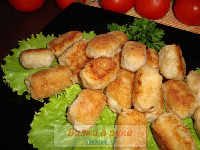 Батончики из судака в венской панировке