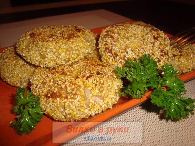 Котлеты из консервы тунца