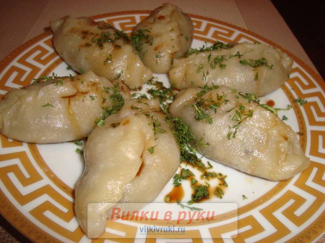 Постные жарено-пареные пельмени