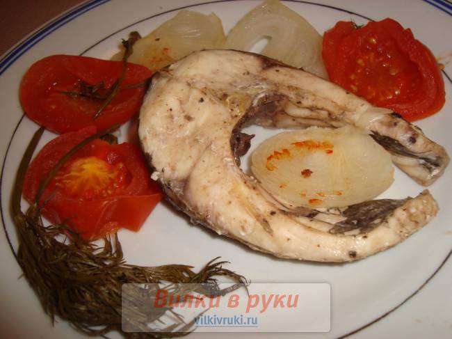 Амур с овощами в фольге