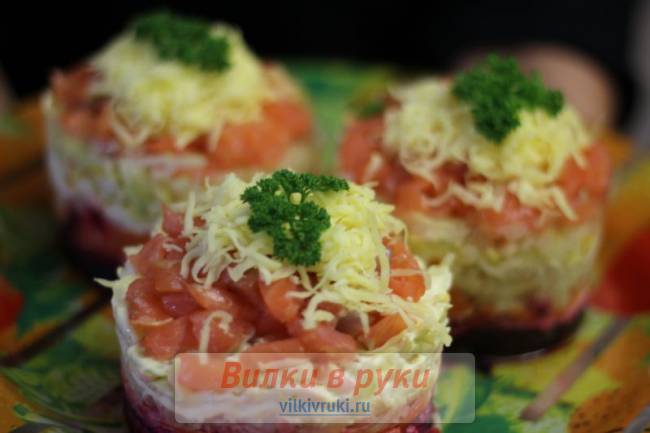 Семга на шубе