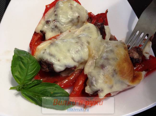 Запечёный перец с моцареллой