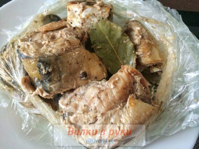 Скумбрия в пакете