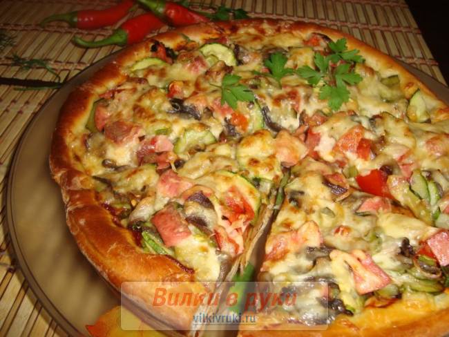 Итальянская пицца с цуккини