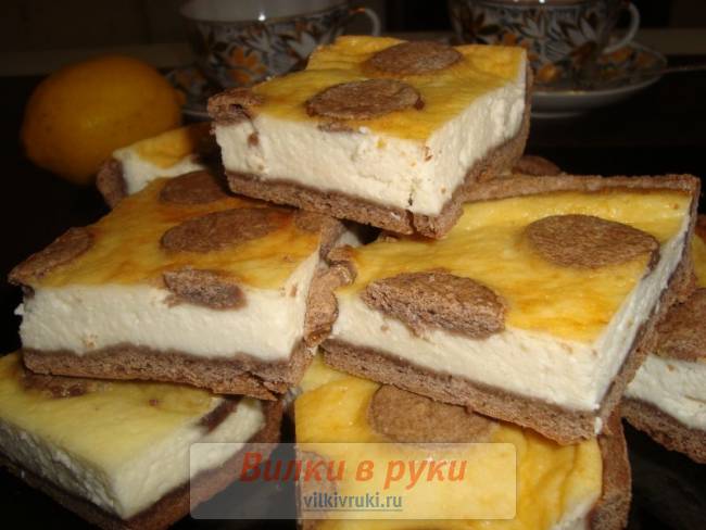 Шоколадно-творожный пирог