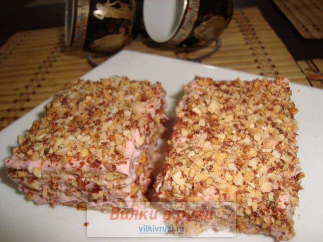 Пирожное из печенья без выпечки