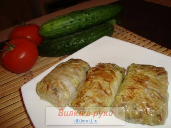 Голубцы с грибами в китайской капусте