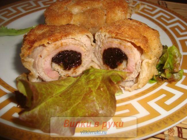 Рулетики из свинины, запеченные в рукаве