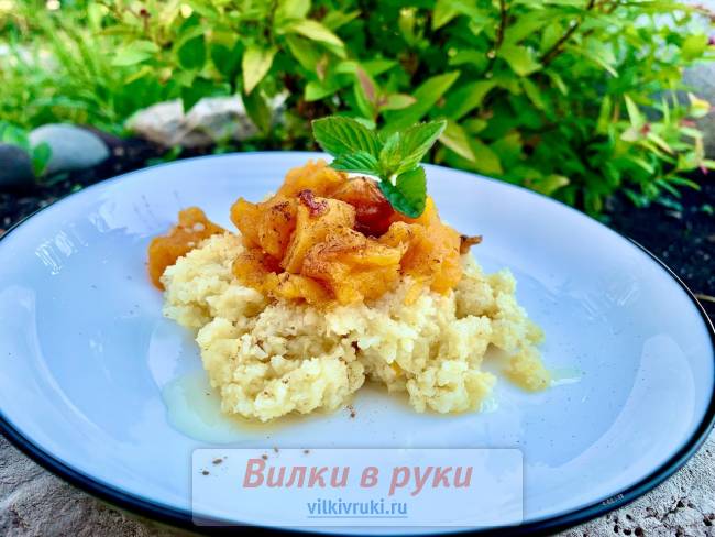 Каша из пшённых хлопьев с тыквой